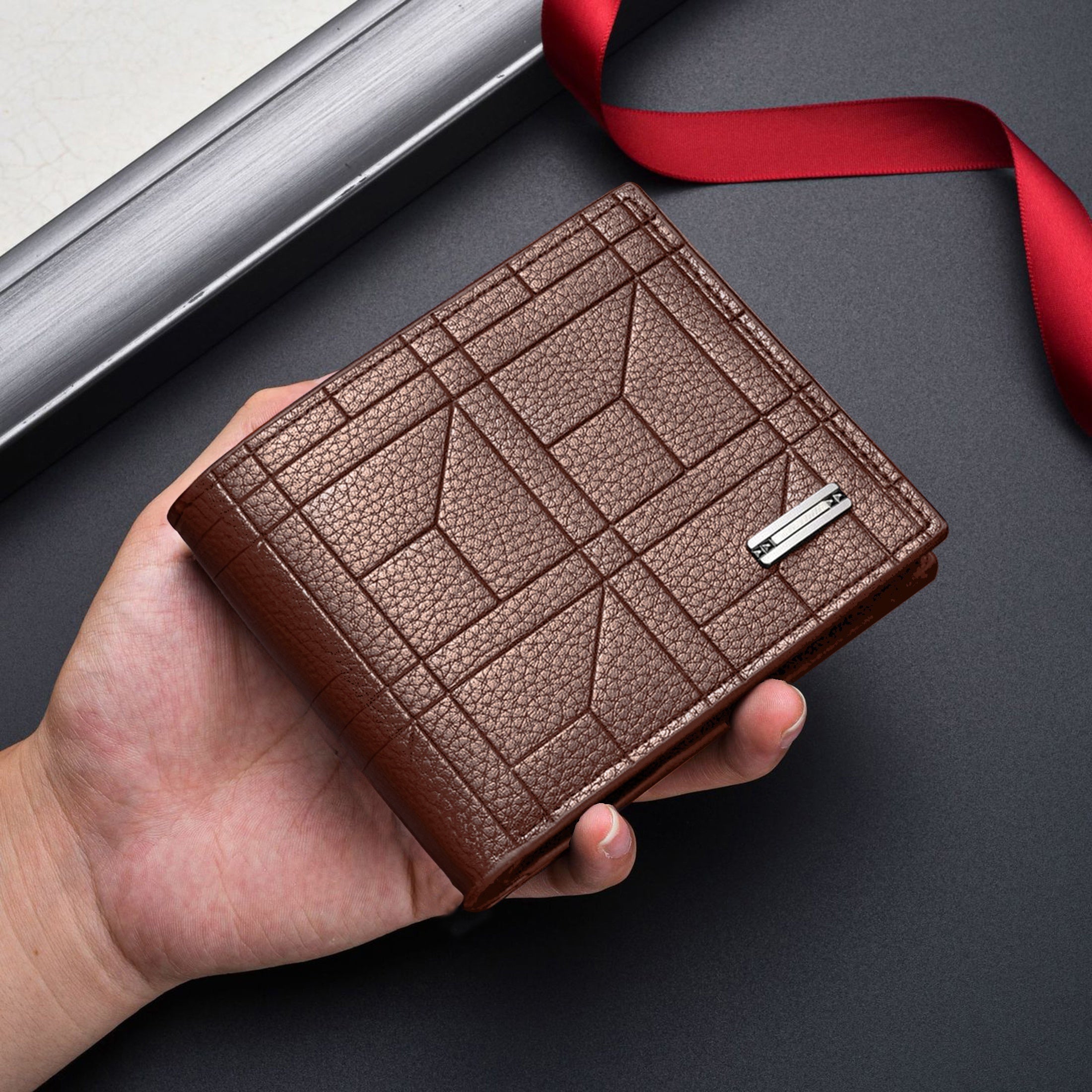Men's PU Leather Wallet with Large Capacity & Multi-Card Slots Perfect Gift for Him
