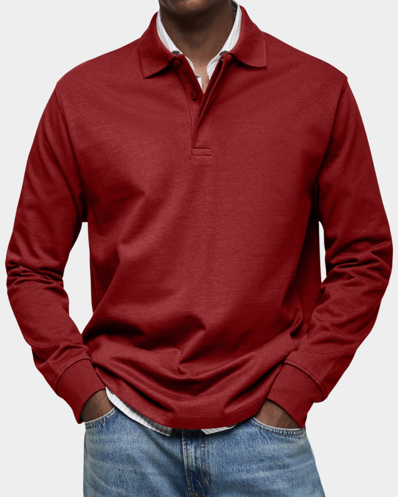 Wilson Langarm-Poloshirt Rot | Fayymont