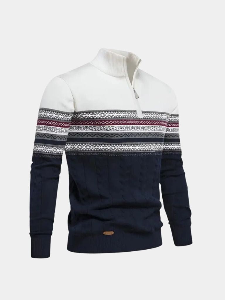 Half Zip Knit Pullover Sweater - Fayymont Co