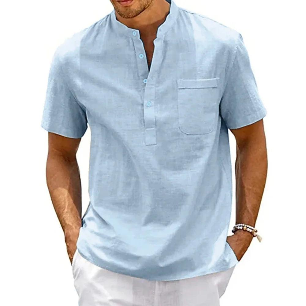 Henley Heritage Cotton-Linen Shirt