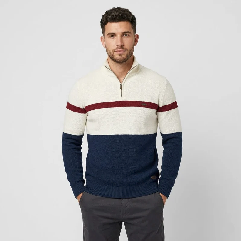 Pullover mit Viertelreißverschluss