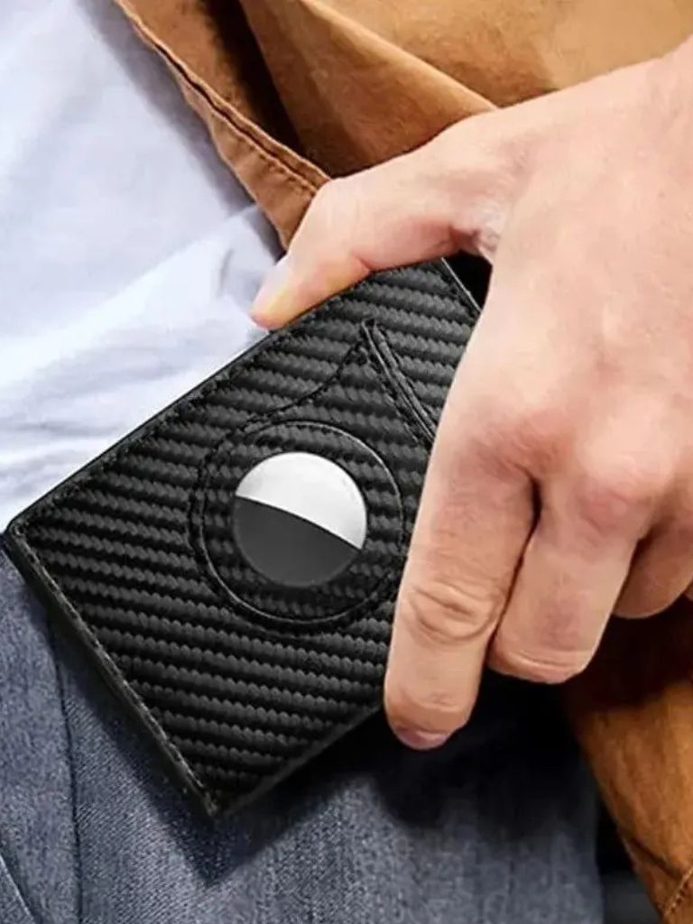 Carbon Fiber Wallet with Air Tag Holder RFID Blocking - Fayymont Co