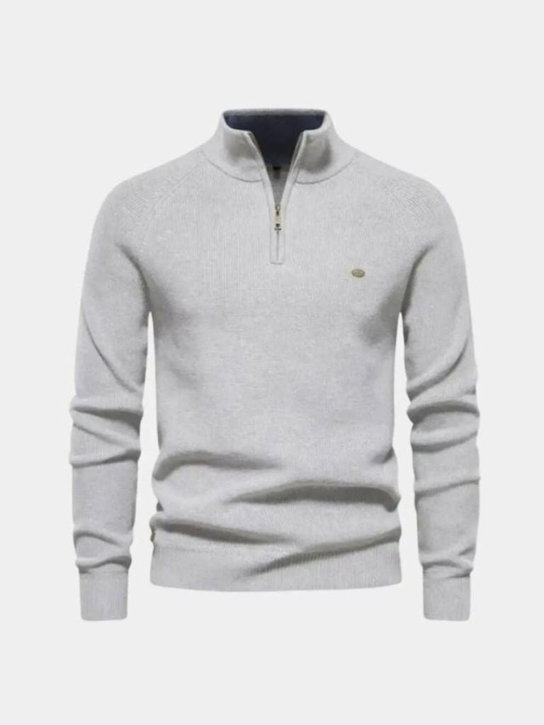 Elegant Quarter Zip Sweater - Fayymont Co