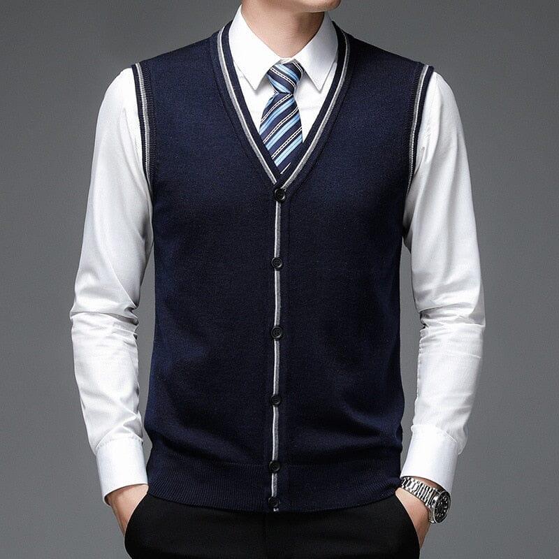 Colete Masculino de Lã com Botões Fiorinni