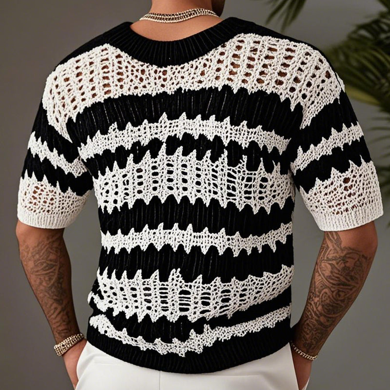 Portland Contrast V-Neck Knit