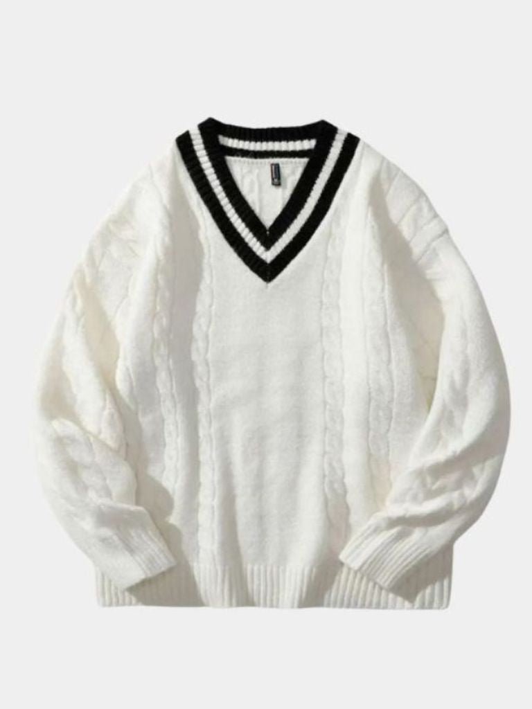 Minimalist V-Neck Sweater - Fayymont Co