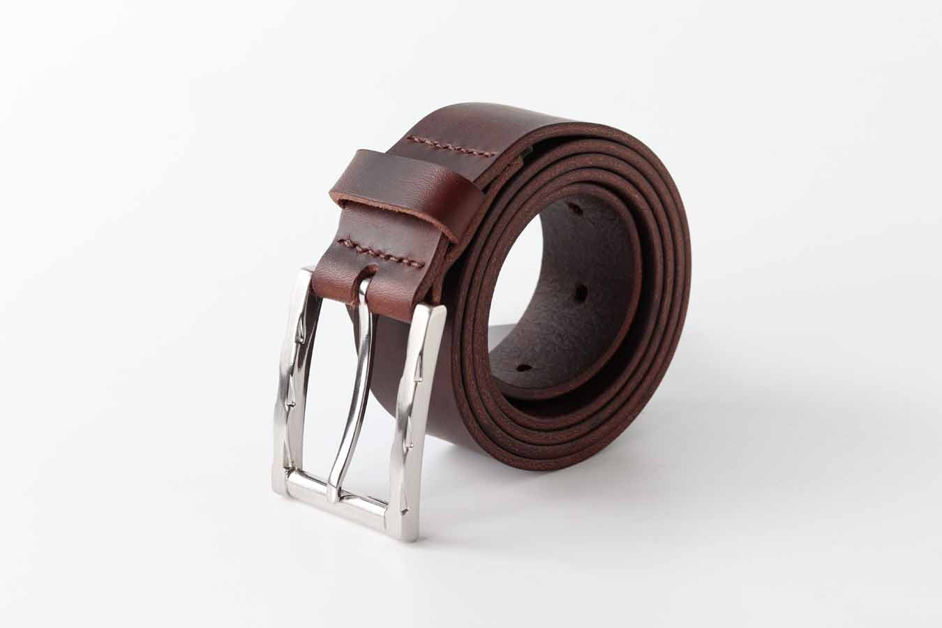Men's Leather Belt / Tuscan - Chocolate