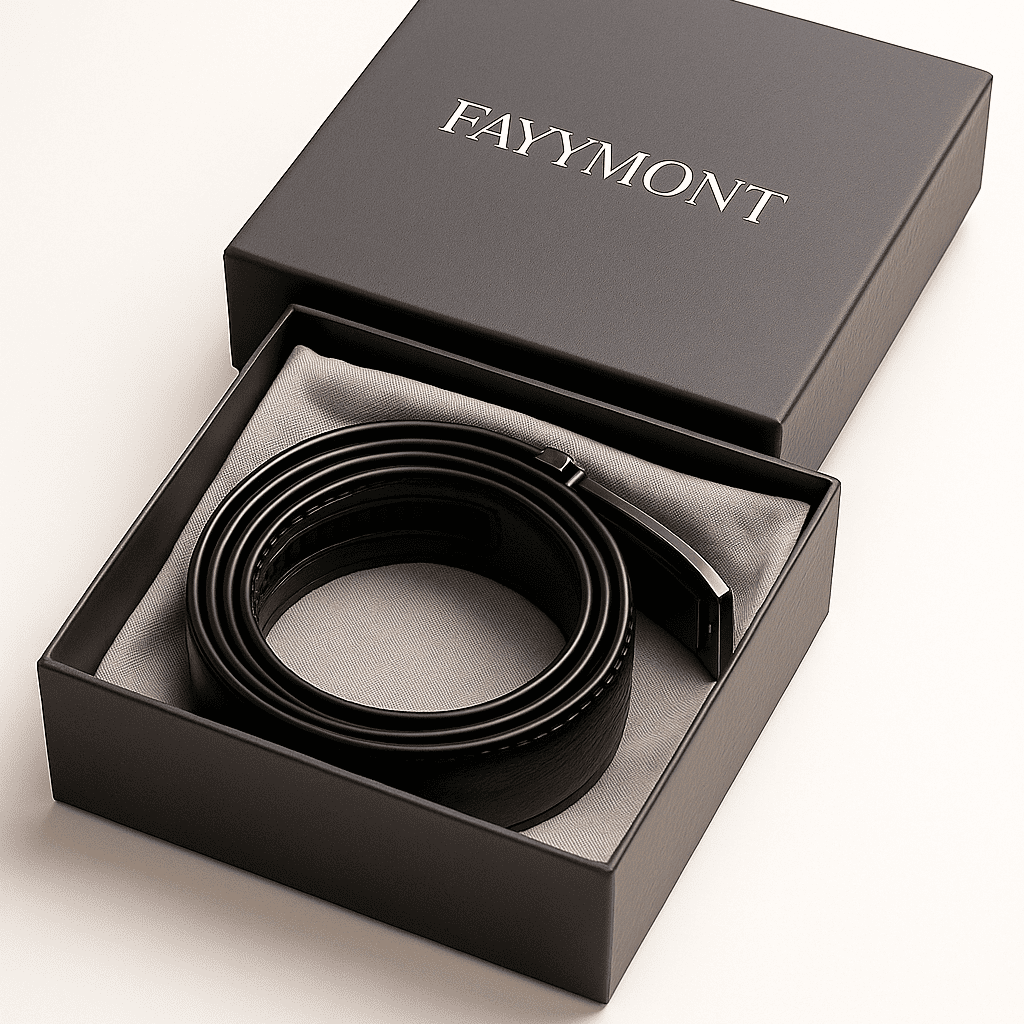 AutoFit Belt™ Executive Elite Gift Set – Self-Locking Buckle + 2 Luxury Straps + Card Holder + Premium Box | 50% Off