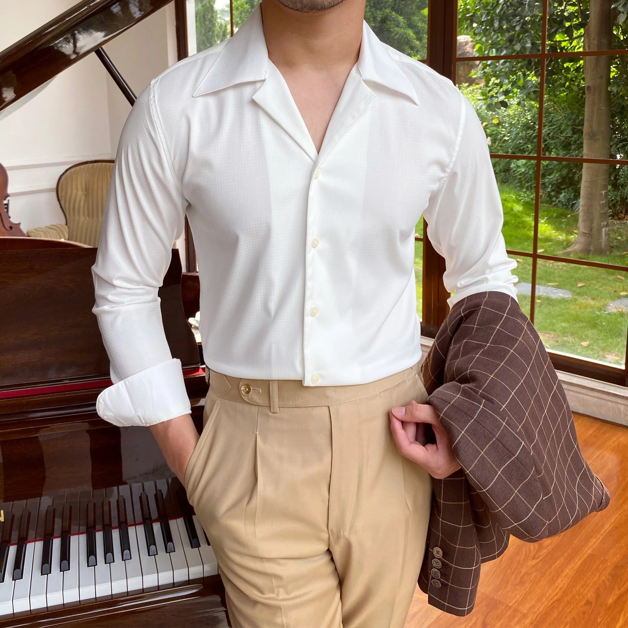 Luxury wedding shirt men