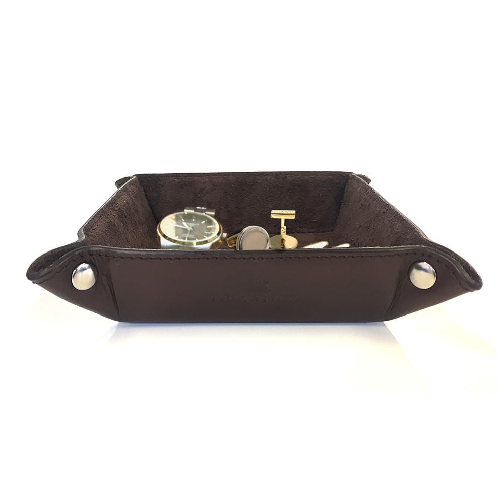 The Regent Valet – Brown Leather Tray