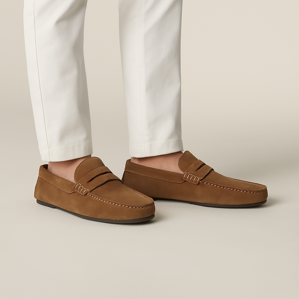 Italian-Style Suede Driving Loafers for Men – Lightweight & Stylish