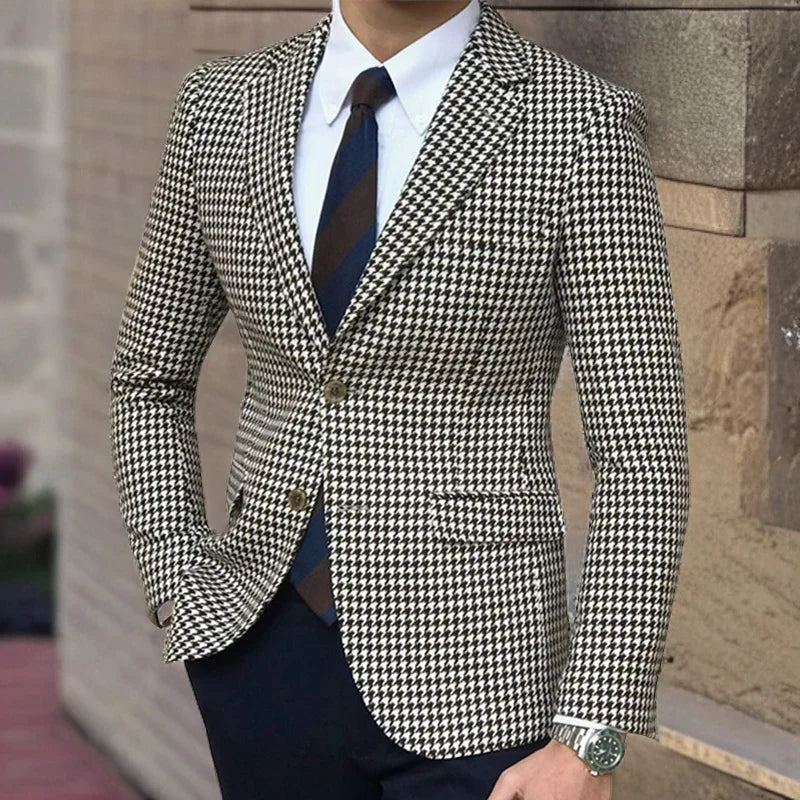 Houndstooth Heritage Blazer — Tailored Fit