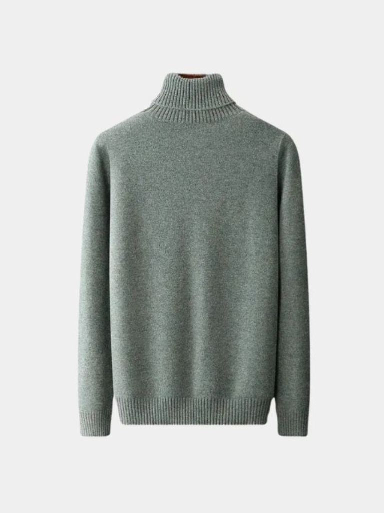 100% Merino Wool Turtleneck Sweater - Fayymont Co