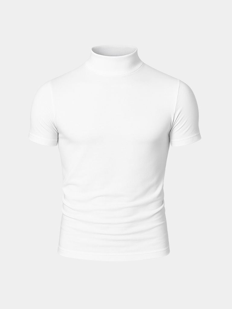 Solid Casual Turtle Neck T-Shirt - Fayymont Co