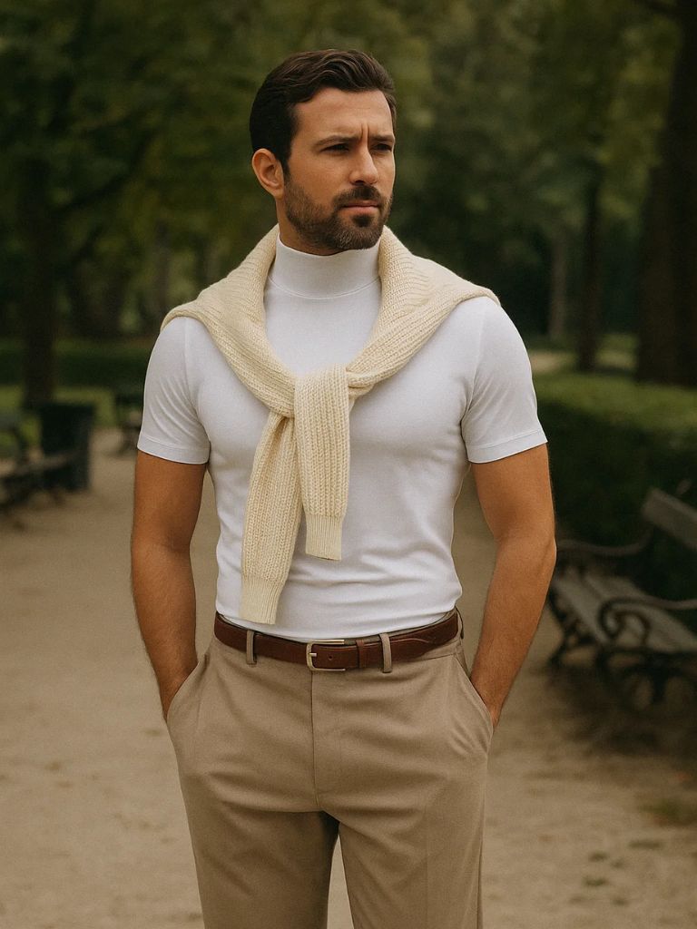 Solid Casual Turtle Neck T-Shirt - Fayymont Co